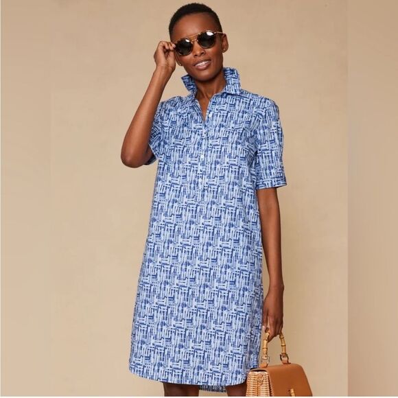 J. McLaughlin Arissa Cap Sleeve Dress in Beatriz Spot S - Picture 3 of 10